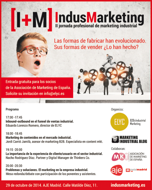 Cartel de indusmarketing, 2ª jornada profesional de marketing industrial